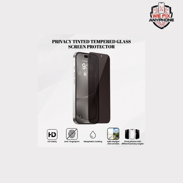 iPhone Privacy Tempered Glass Screen Protector | Anti-Spy Tinted Glass (All Models Available)